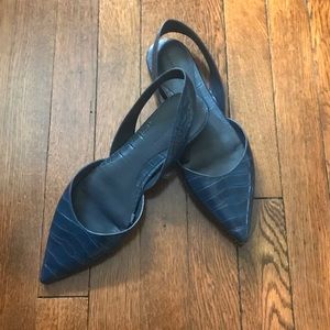 Zara blue sling back flats!